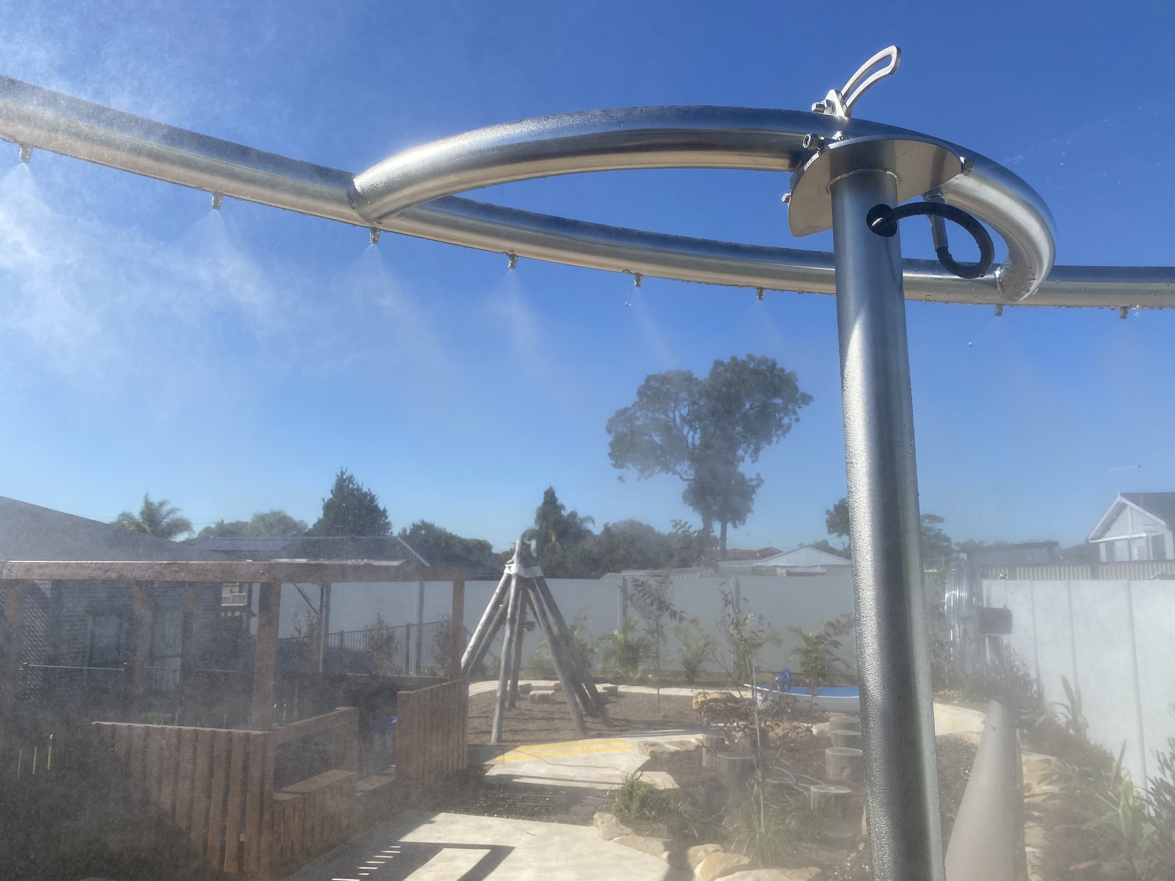 Cooling station ring detail at playground