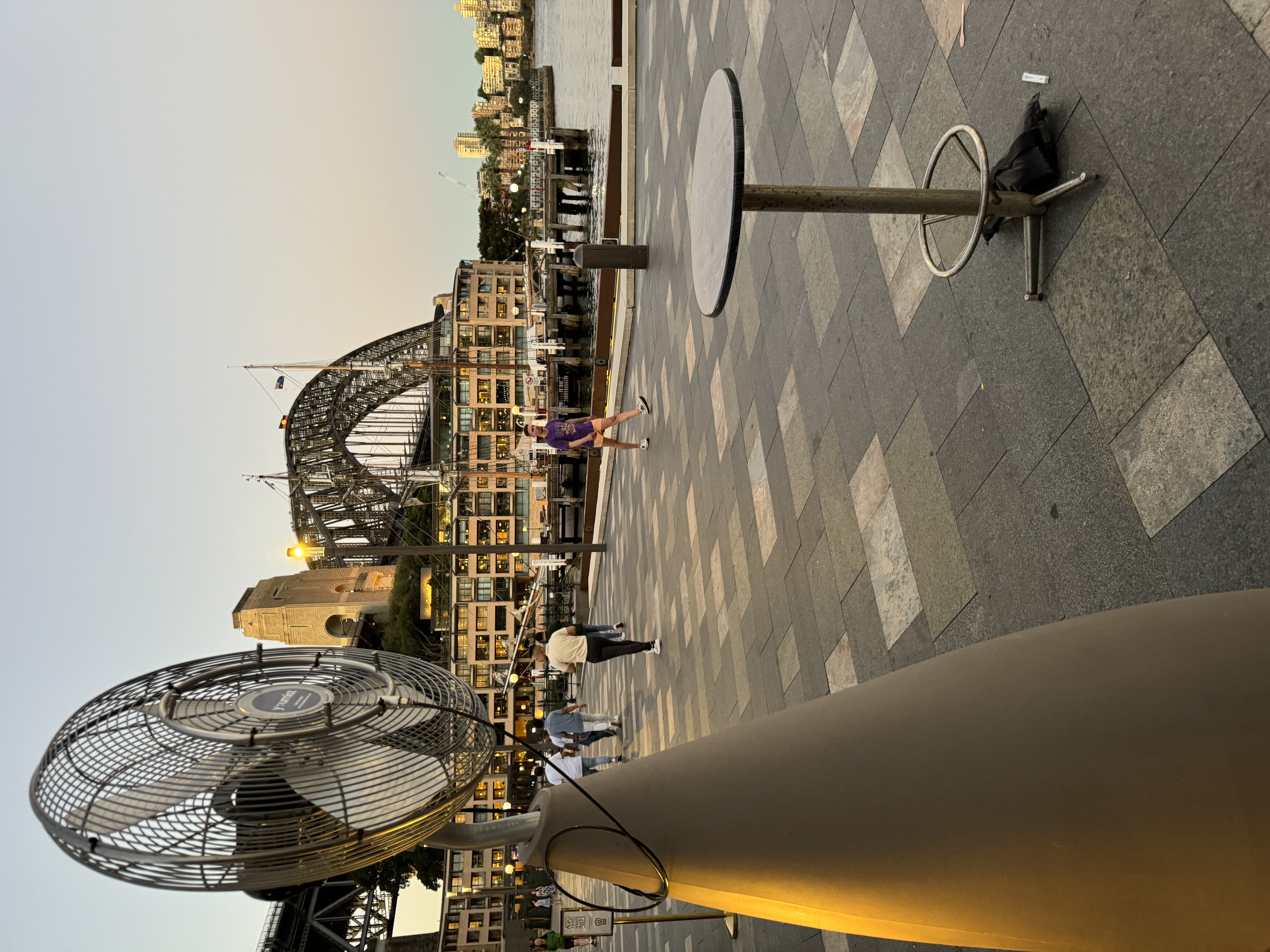 Misting fan at Sydney Harbour waterfront
