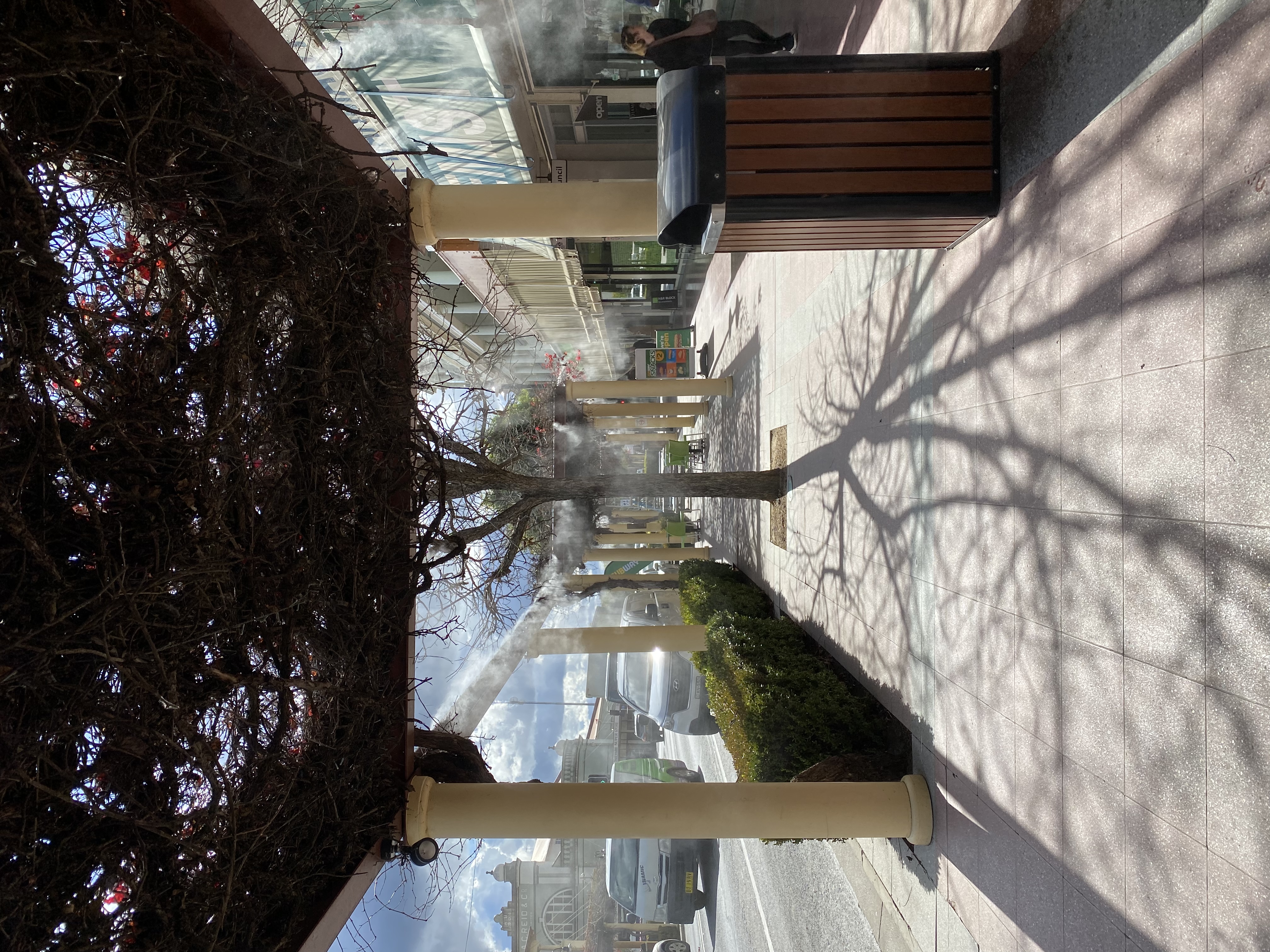 Moore Plains Shire Council public trellis cooling installation