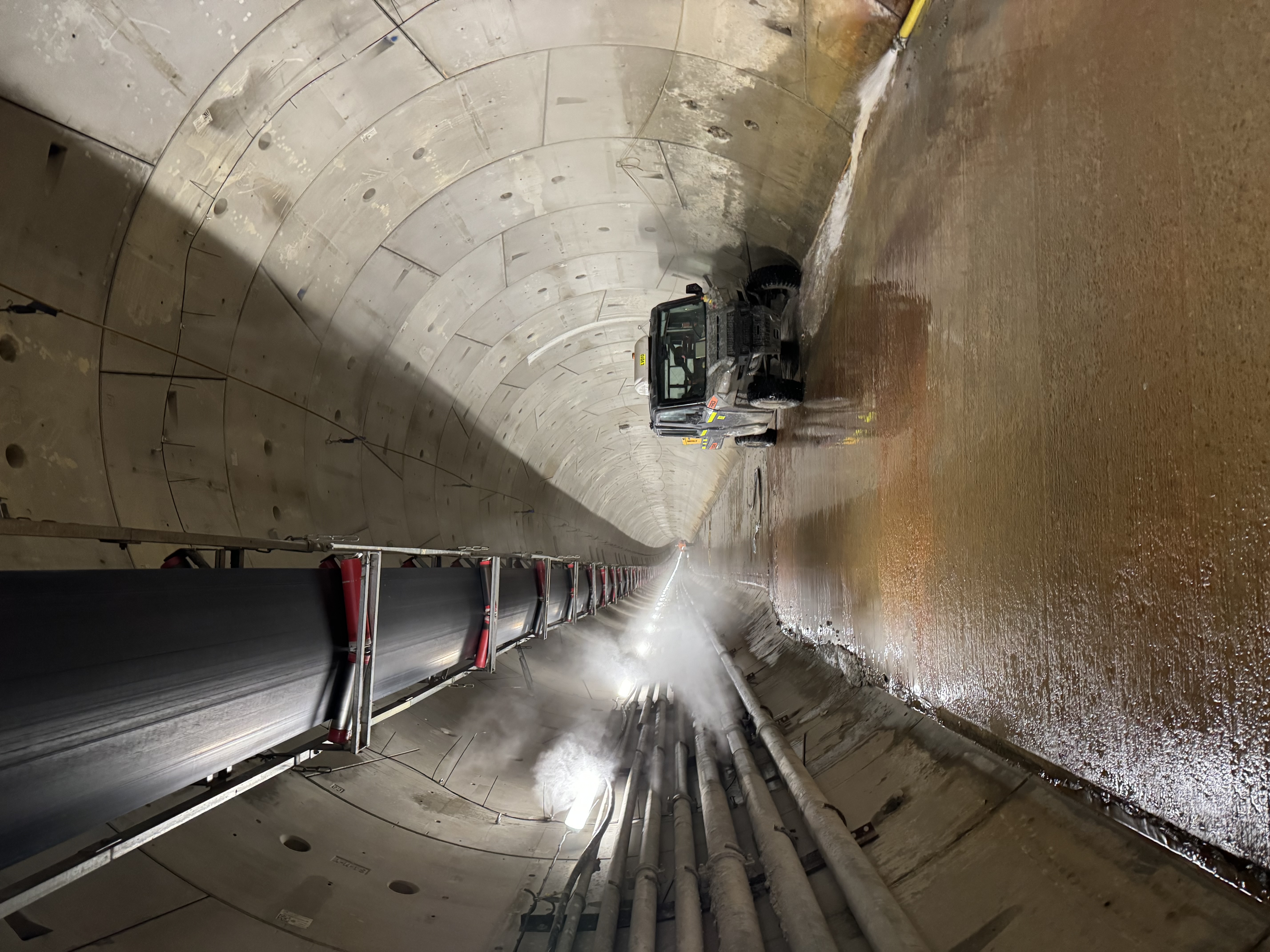 Sydney Metro tunnel heading misting installation