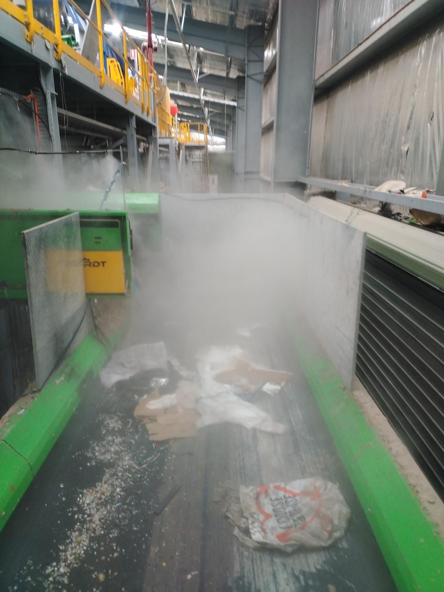Waste transfer station odour control system
